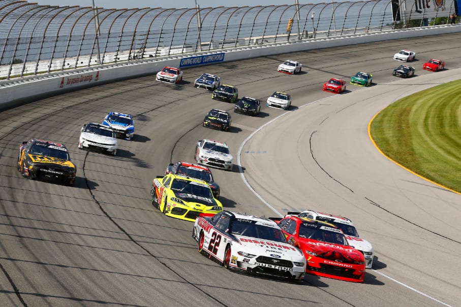 Team Penske's Austin Cindric (22) battled to fifth on the day. Team Penske's Austin Cindric (22) battled to fifth on the day.